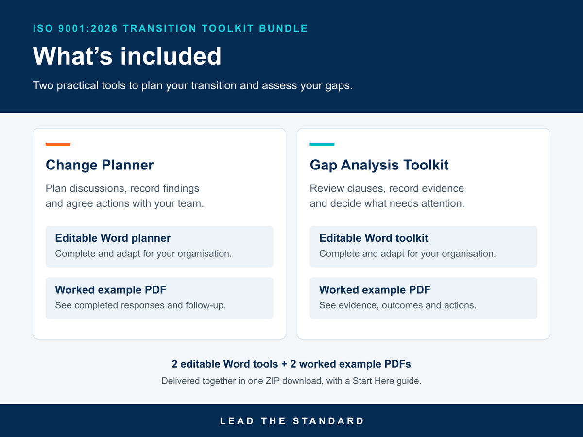 ISO 9001:2026 Transition Toolkit Bundle